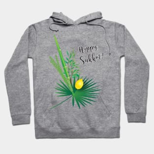 Happy Sukkot Decoration Lulav and Etrog, Palm lives, Watercolor, Art, Torah, Rosh Hashanah Hoodie